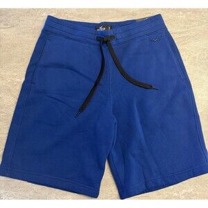 Hollister 9" Blue Fleece Jogger Shorts Sz M Active Lounge Drawstring Pockets